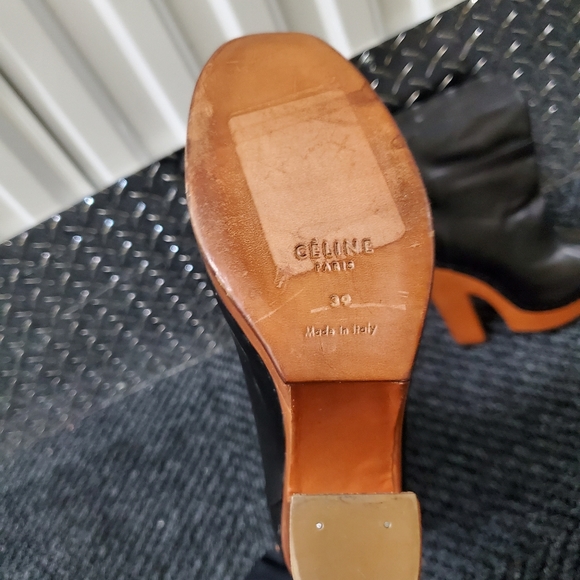 Black leather Céline boots women's size 39 - Picture 2 of 2